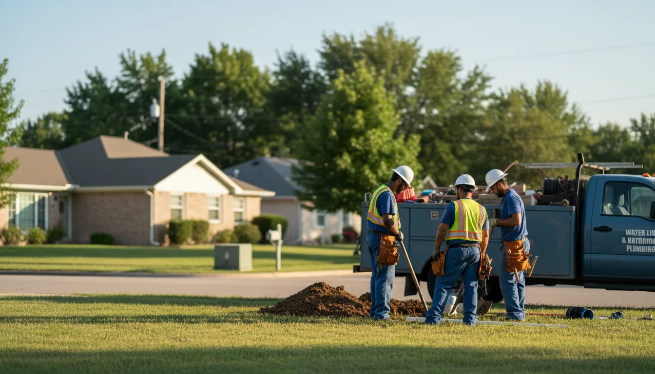 Residential water line and bathroom plumbing service in Arlington, VT